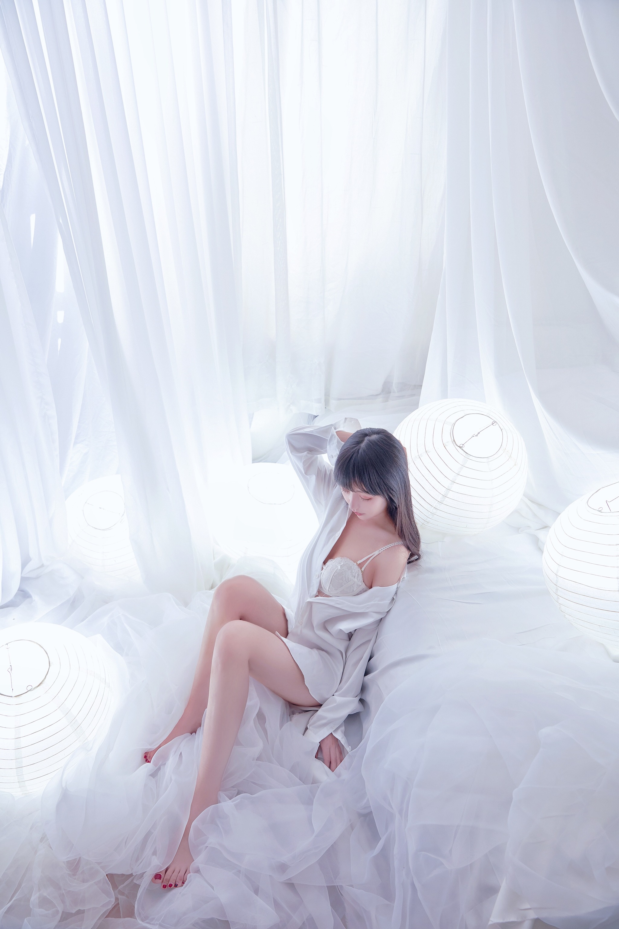 Shika小鹿鹿 - NO.019 纯白 [18P]-XikXak